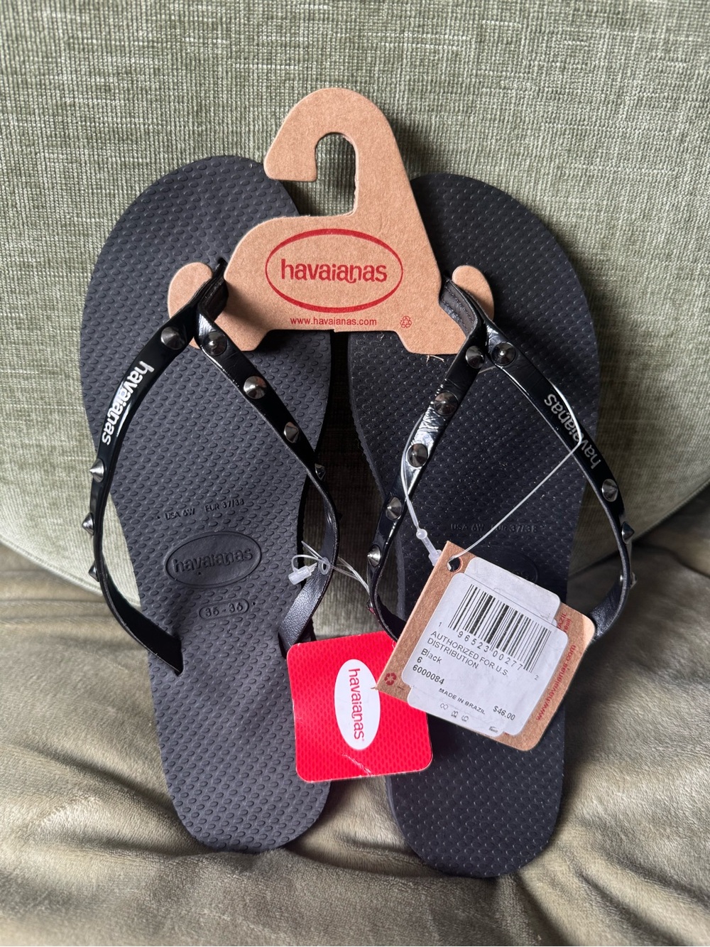 Havaianas Men's Black Studded Flip Flops